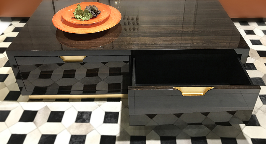 意式风华·矩形储物咖啡桌
